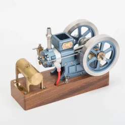 Hit and Miss Engine that Works - ENJOMOR 6cc Antique 4-Stroke Gas IC Engine Green Horizontal Stationary Engine with Ignition Device and Stand