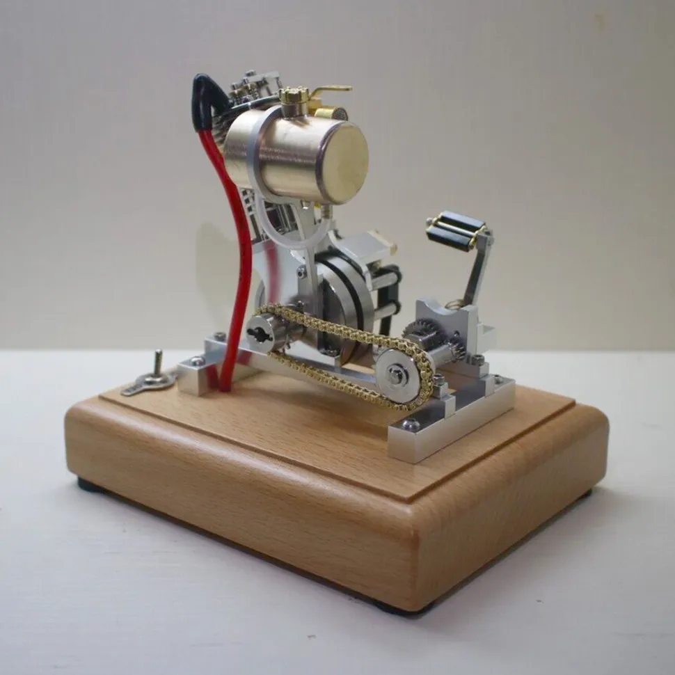 H09 Mini Hoglet Single-Cylinder Four-Stroke Gasoline Engine Model for Motorcycles with Pedal Start