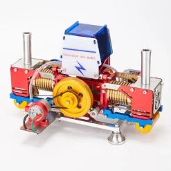 Horizontal Opposed Double-Cylinder Flame-Licker Suction Fire Vacuum Stirling Engine Power Generator Model Set