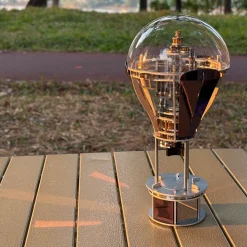 Hot Air Balloon Tourbillon Mechanical Art Sculpture-Kinetic Desk Decor Model, Stress Relief Toy & Creative Gift
