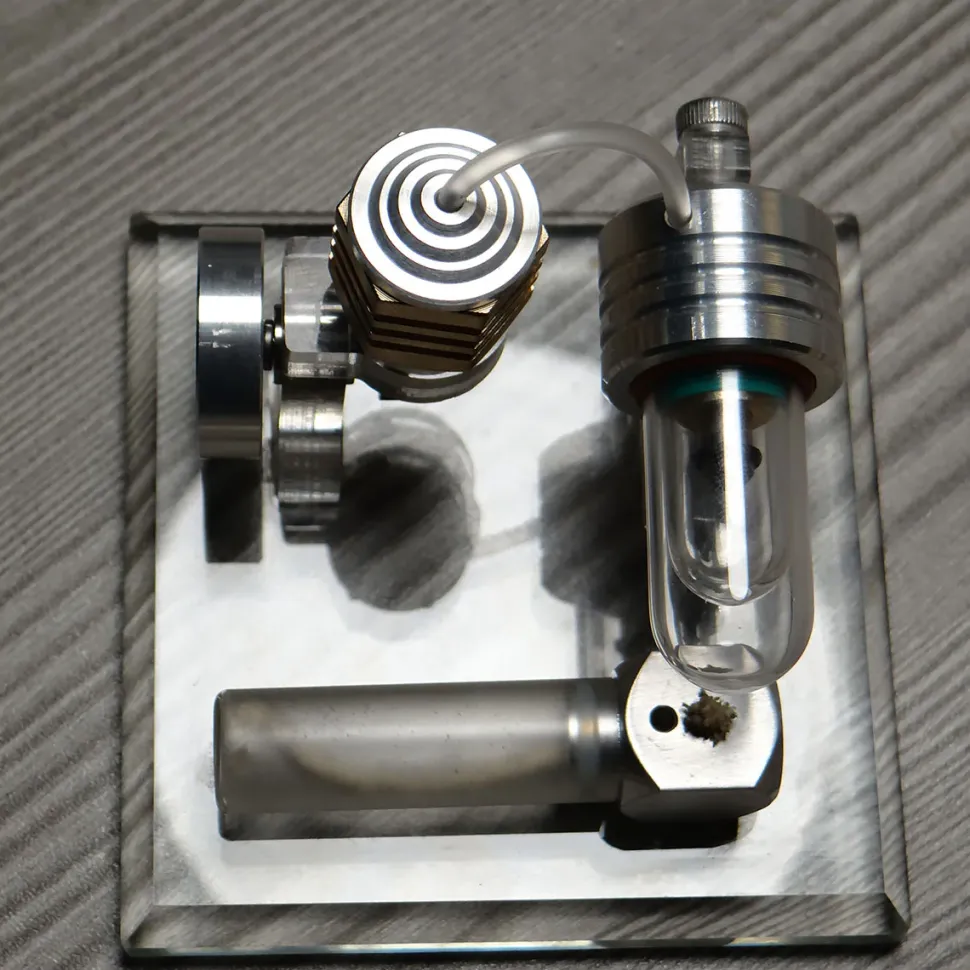 Hot Air Single Cylinder Stirling Engine Model-Enginediy