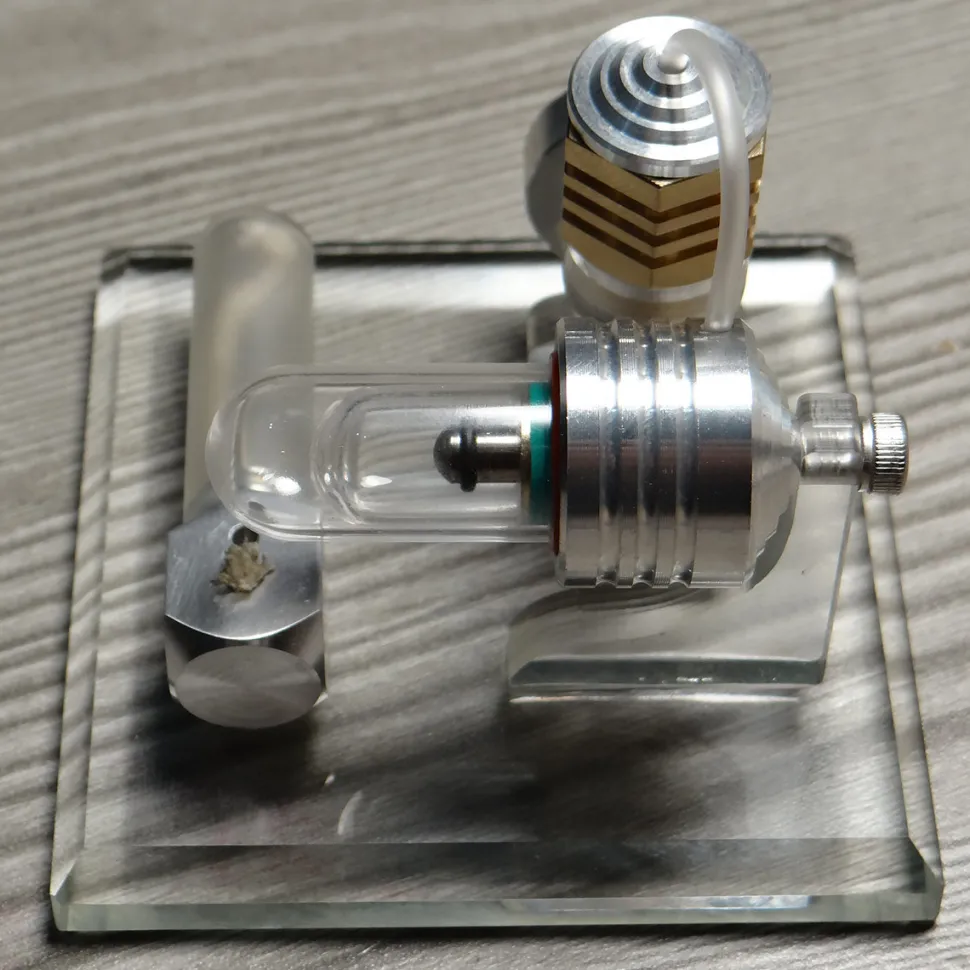 Hot Air Single Cylinder Stirling Engine Model-Enginediy