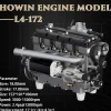 HOWIN L4 Engine 17.2cc SOHC Inline 4 Cylinder 4 Stroke Water-cooled Electric Nitro IC Engine Model