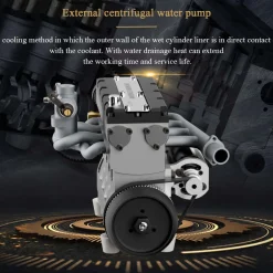 HOWIN L4 Engine 17.2cc SOHC Inline 4 Cylinder 4 Stroke Water-cooled Electric Nitro IC Engine Model