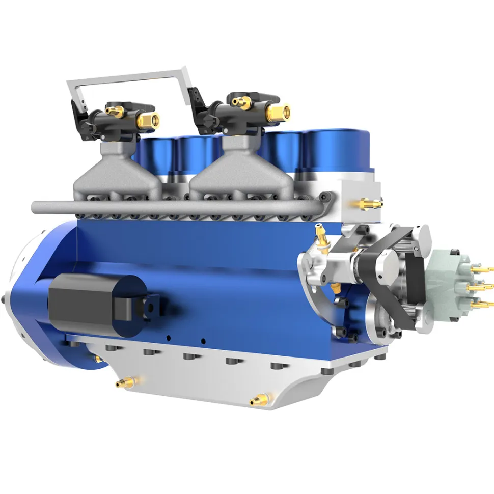 HOWIN L6-210 Engine 1/8 Scale 21cc Mini Inline 6 Cylinder 4 Stroke Water-cooled L6 Gasoline Engine Model Kit