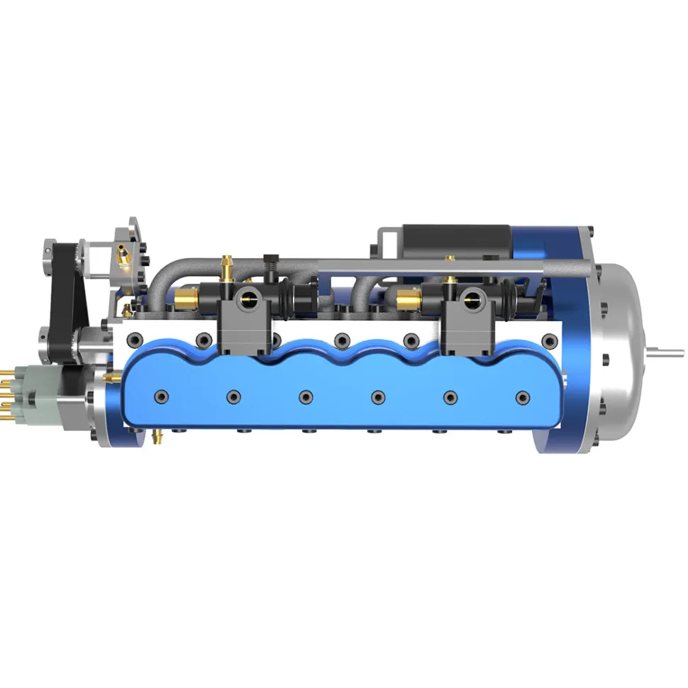 HOWIN L6-210 Engine 1/8 Scale 21cc Mini Inline 6 Cylinder 4 Stroke Water-cooled L6 Gasoline Engine Model Kit