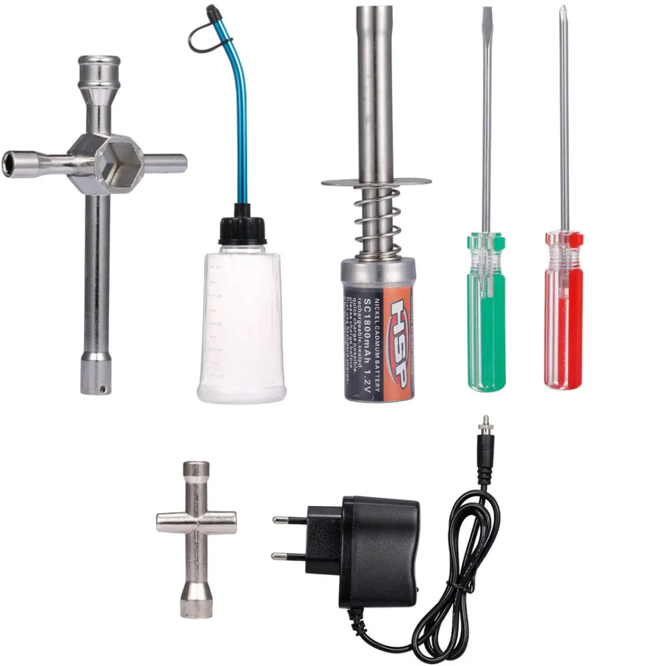 HSP Igniter Start Repair Tool Kit for 1:8 / 1:10 / 1:16 Scale RC Nitro Model Car - EU/US Plug
