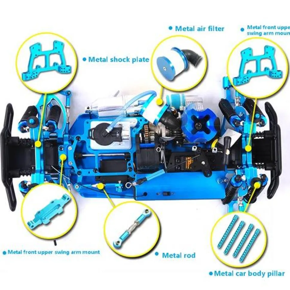HSP Monster Truck 94188 Chassis Frame with Engine and Remote Control - Building Kit Version