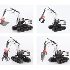 HUINA 1:14 22CH 2.4G RC Excavator Model 4-in-1 Alloy Remote Controll Crusher Construction Vehicles Toy
