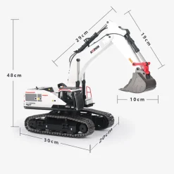 HUINA 1:14 22CH 2.4G RC Excavator Model 4-in-1 Alloy Remote Controll Crusher Construction Vehicles Toy