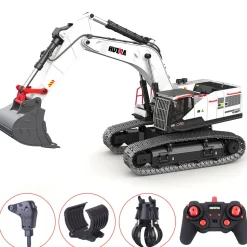 HUINA 1:14 22CH 2.4G RC Excavator Model 4-in-1 Alloy Remote Controll Crusher Construction Vehicles Toy
