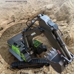 HUINA 4-in-1 1: 14 22CH 2.4G RC Excavator Remote Control Truck Electric Engineering Vehicle Model Unique Gift for Kids, Teens and Adults