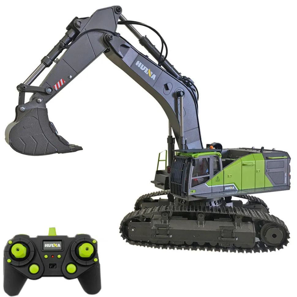 HUINA 4-in-1 1: 14 22CH 2.4G RC Excavator Remote Control Truck Electric Engineering Vehicle Model Unique Gift for Kids, Teens and Adults