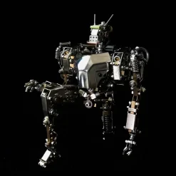 Humanoid-1 3D Metal Future Mech War Machine Model with Articulated Joints & Lights