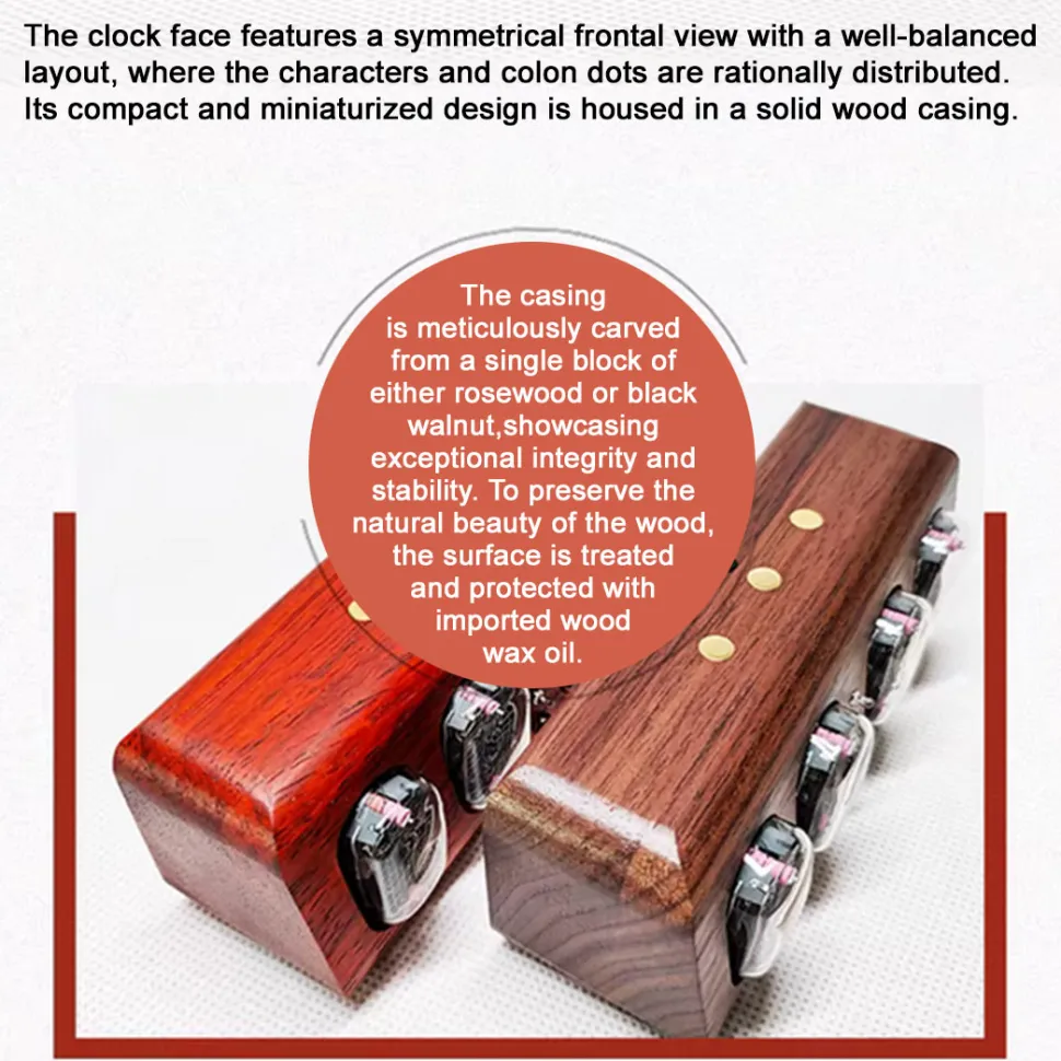 IN-12 Nixie Tube Clock Bluetooth Alarm Clock, Vintage Glow Tube Desk Clock with Black Walnut Wood & Remote Control