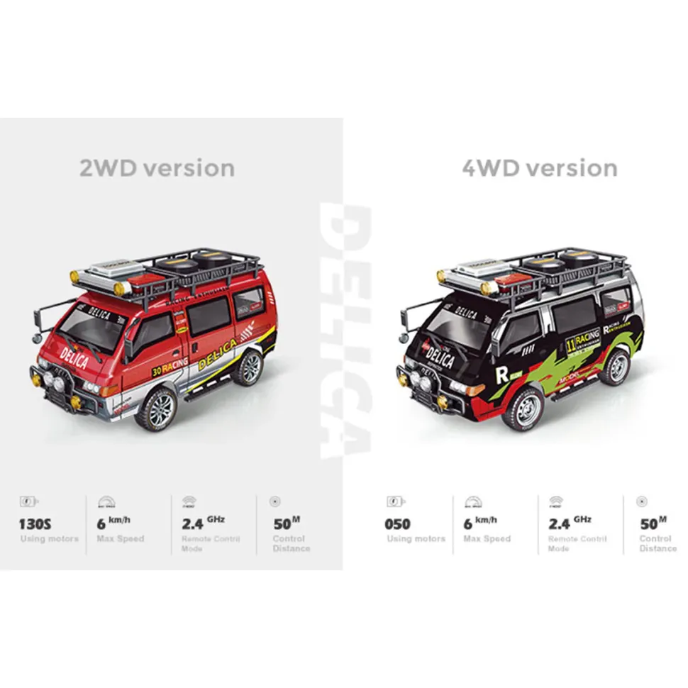JXC5813B 1/24 Scale 2.4G 4WD Full-Proportional Synchronous RC Car Model
