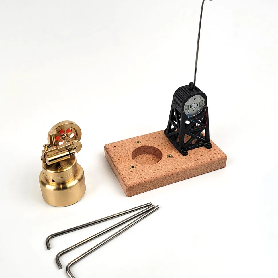 KACIO FD-6 Mini Three-legged Vertical Swing Steam Engine Model with Boiler & Steam Power Generating Units