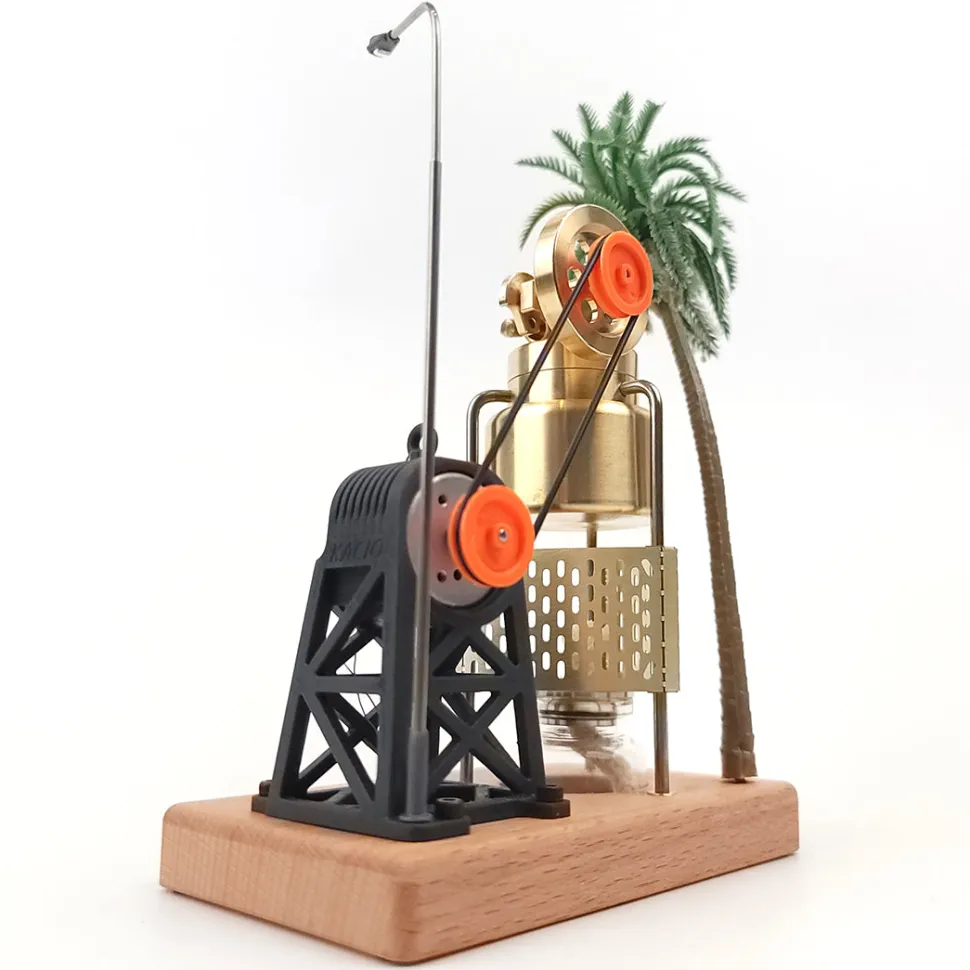 KACIO FD-6 Mini Three-legged Vertical Swing Steam Engine Model with Boiler & Steam Power Generating Units