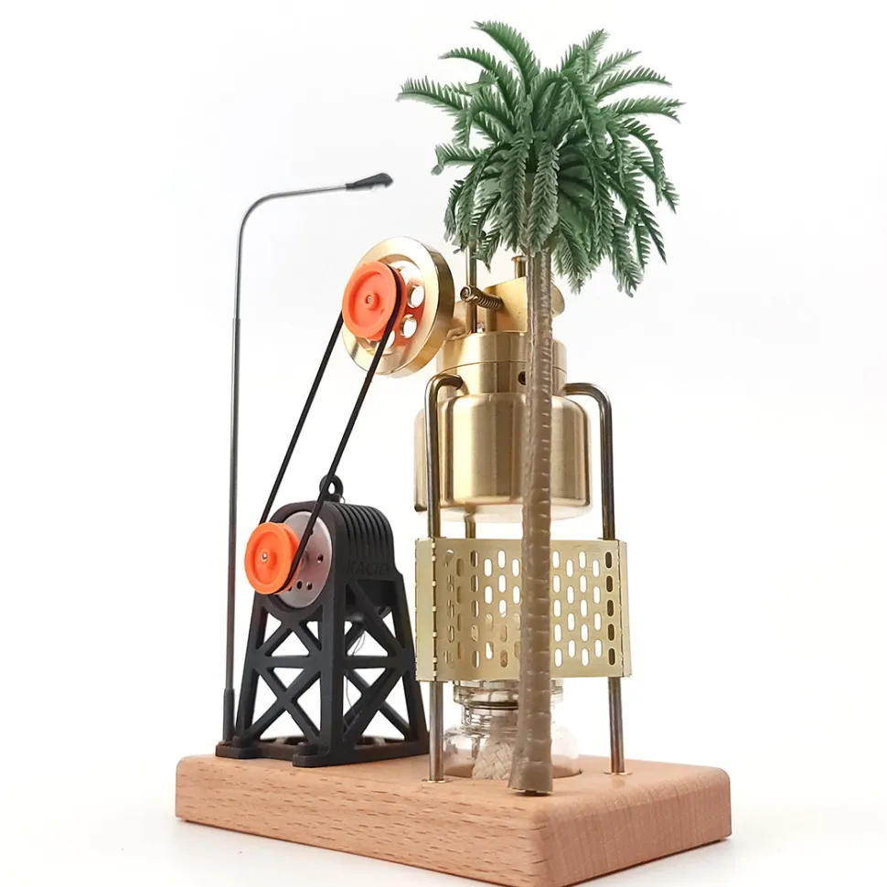KACIO FD-6 Mini Three-legged Vertical Swing Steam Engine Model with Boiler & Steam Power Generating Units