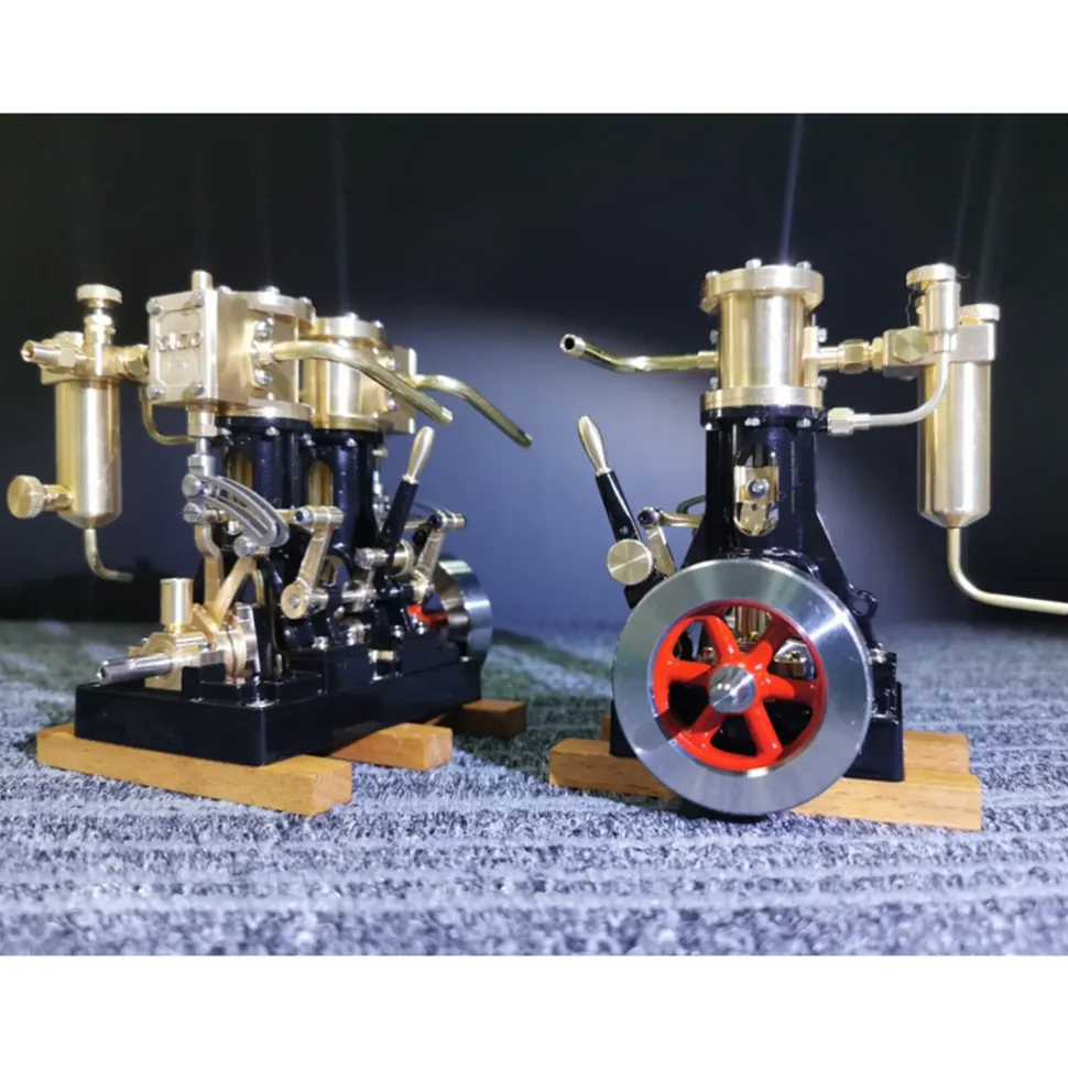 KACIO LS2-14 2 Cylinders Reciprocating Retro Steam Engine Model for Model Ship Model Boat Above 80cm