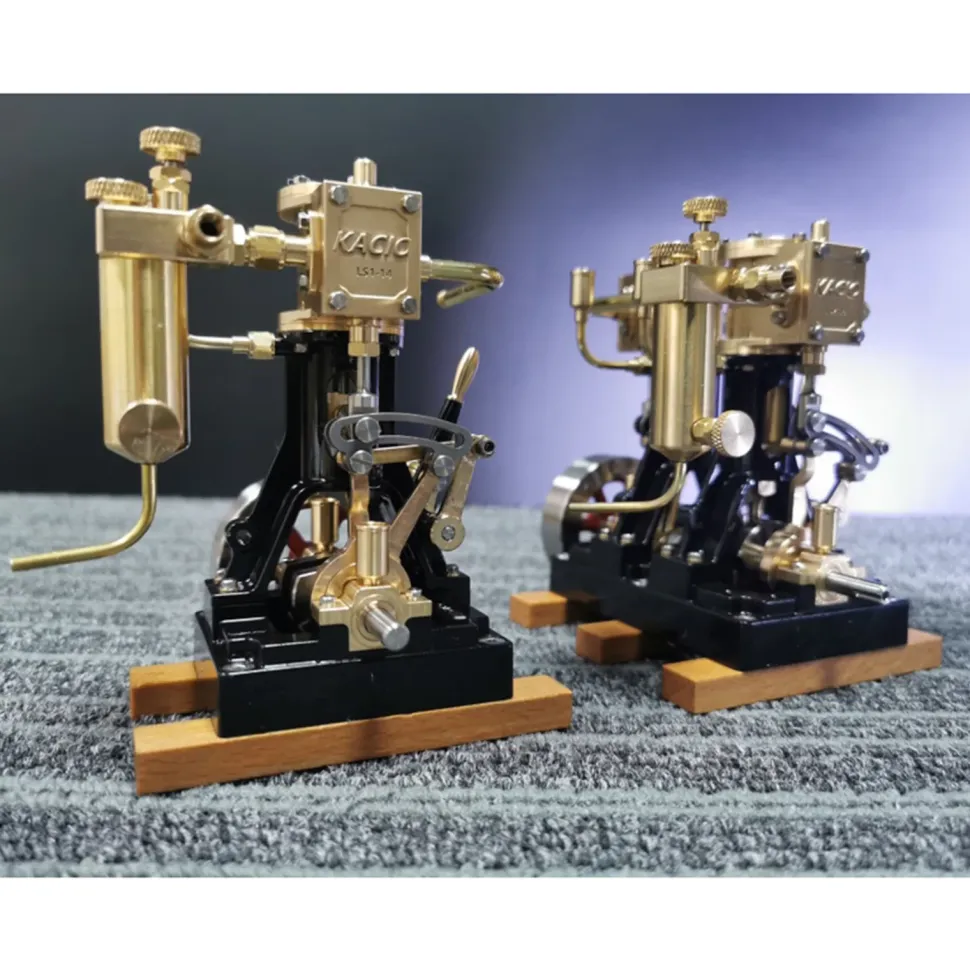 KACIO LS2-14 2 Cylinders Reciprocating Retro Steam Engine Model for Model Ship Model Boat Above 80cm