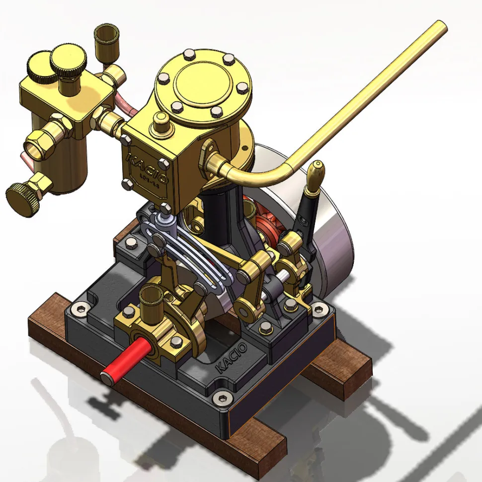 KACIO LS1-14 Single Cylinder Reciprocating Steam Engine Model for Model Ship Model Boat Above 60cm