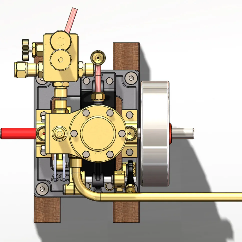 KACIO LS1-14 Single Cylinder Reciprocating Steam Engine Model for Model Ship Model Boat Above 60cm