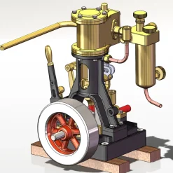 KACIO LS1-14 Single Cylinder Reciprocating Steam Engine Model for Model Ship Model Boat Above 60cm