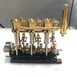 KACIO LS3-13S Steam Engine 3-cylinder Reciprocating Engine with Oil Cup Reverse Rotation Steam Model Boat