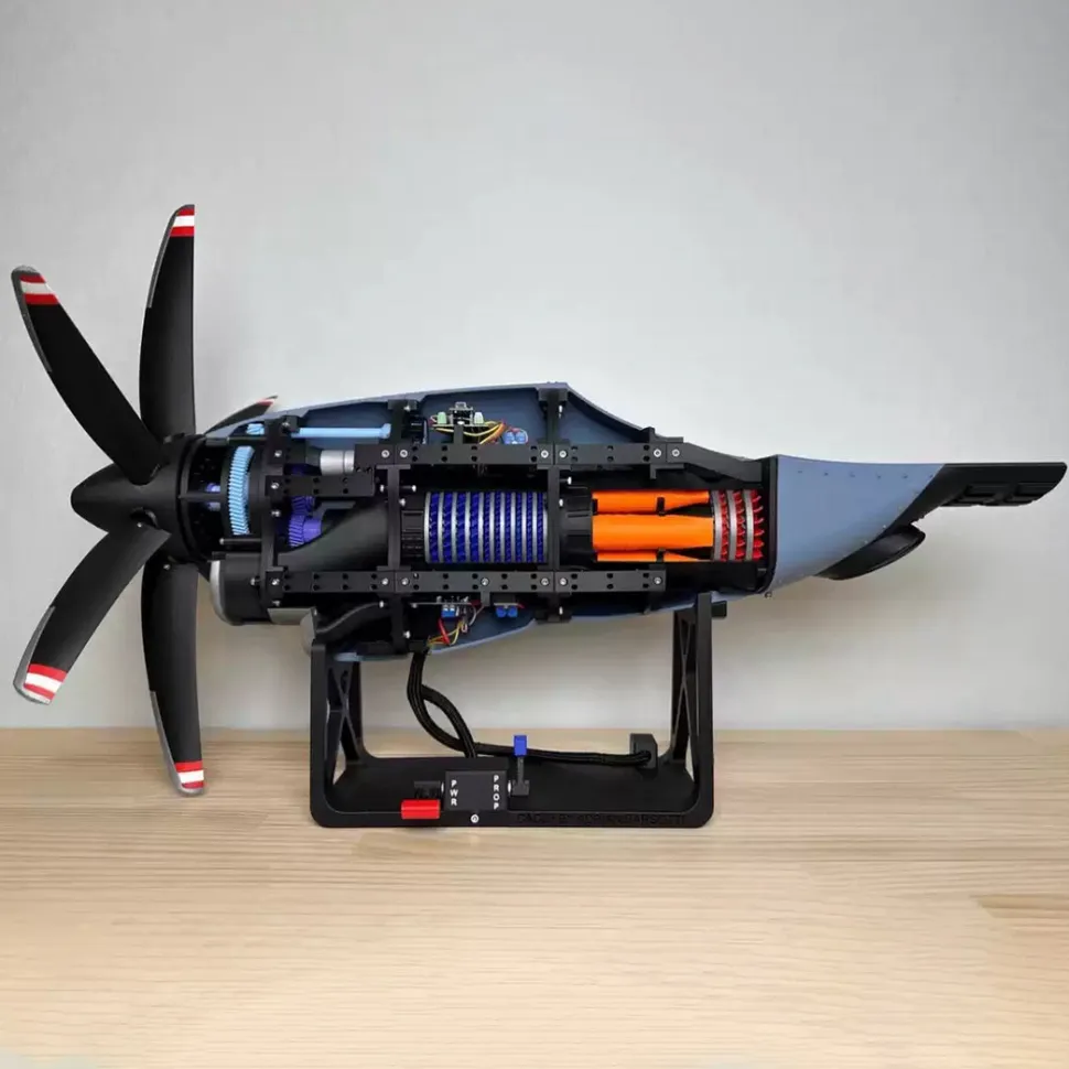 Large Turboprop Engine Model -3D Printing Aircraft (Finished Model)