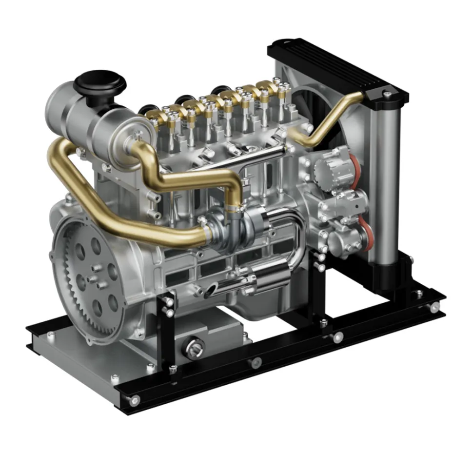 L4 Diesel Engine Model Kit that Works - Build Your Own Diesel Engine - TECHING 1: 10 Full Metal Mini L4 4 Cylinder Engine OHV Inline 4 Cylinder Engine Model Kit 300+PCS