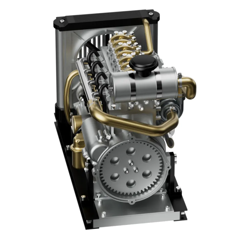 L4 Diesel Engine Model Kit that Works - Build Your Own Diesel Engine - TECHING 1: 10 Full Metal Mini L4 4 Cylinder Engine OHV Inline 4 Cylinder Engine Model Kit 300+PCS