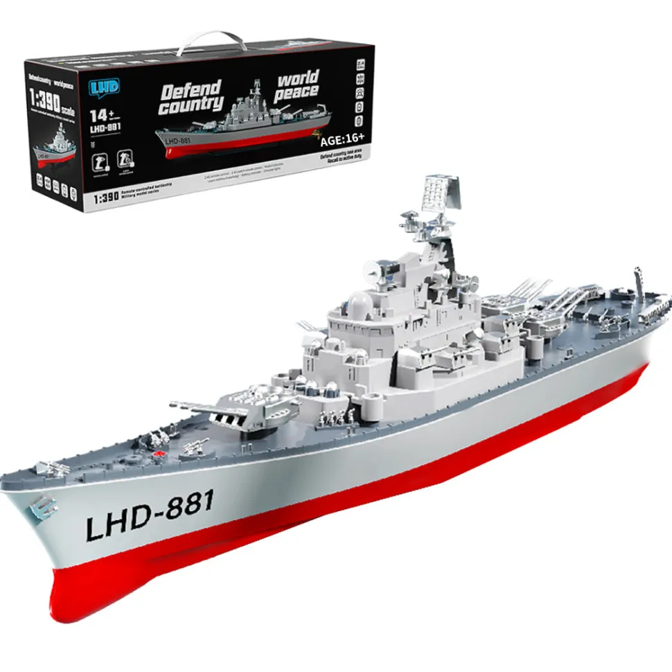 LHD-881 1/390 2.4G RC Electric High-Frequency Twin-Engine Battleship Model