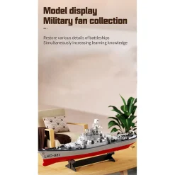 LHD-881 1/390 2.4G RC Electric High-Frequency Twin-Engine Battleship Model