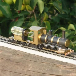 Live Steam Locomotive Model Train Engine 1:87 Ho Scale with Steam Engine Boiler Fuel Tank Track