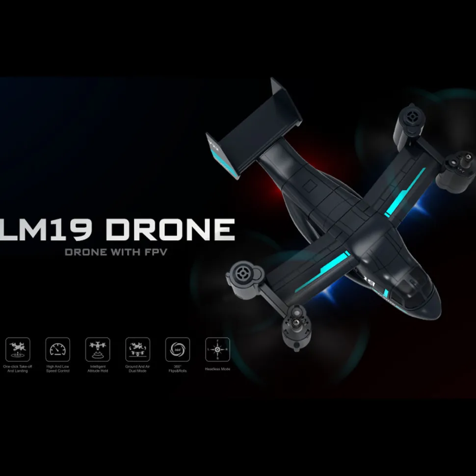 LMRC V-22 2.4G 6CH Land/Air Dual-Mode Scale RC Helicopter Model with Optical Flow Positioning
