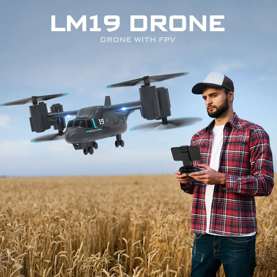 LMRC V-22 2.4G 6CH Land/Air Dual-Mode Scale RC Helicopter Model with Optical Flow Positioning