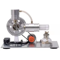 L-shape Stirling Engine Model with USB Connector and Night Light
