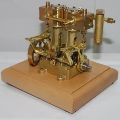 M30B 3.7CC Mini Retro Vertical Double-cylinder Reciprocating Double-acting Steam Engine Model Toys