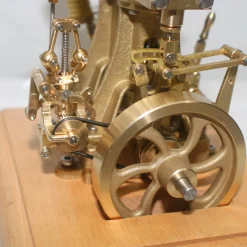 M30 3.7CC Mini Retro Vertical Double-cylinder Reciprocating Double-acting Steam Engine Model Toys with Speed Reducer