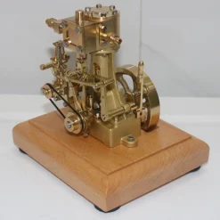 M31 1.85CC Mini Retro Vertical Single-cylinder Reciprocating Double-acting Steam Engine Model Toys with Speed Reducer
