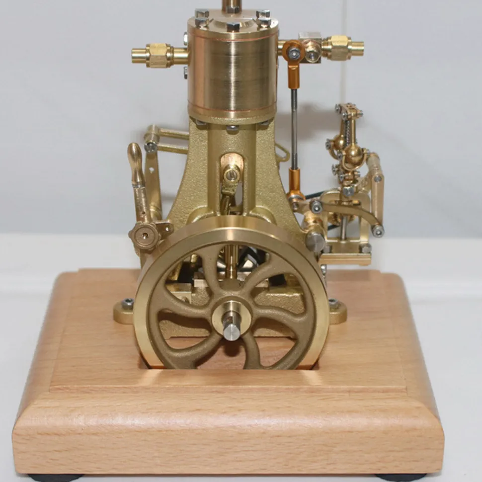 M31 1.85CC Mini Retro Vertical Single-cylinder Reciprocating Double-acting Steam Engine Model Toys with Speed Reducer