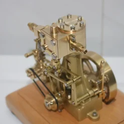 M31 1.85CC Mini Retro Vertical Single-cylinder Reciprocating Double-acting Steam Engine Model Toys with Speed Reducer