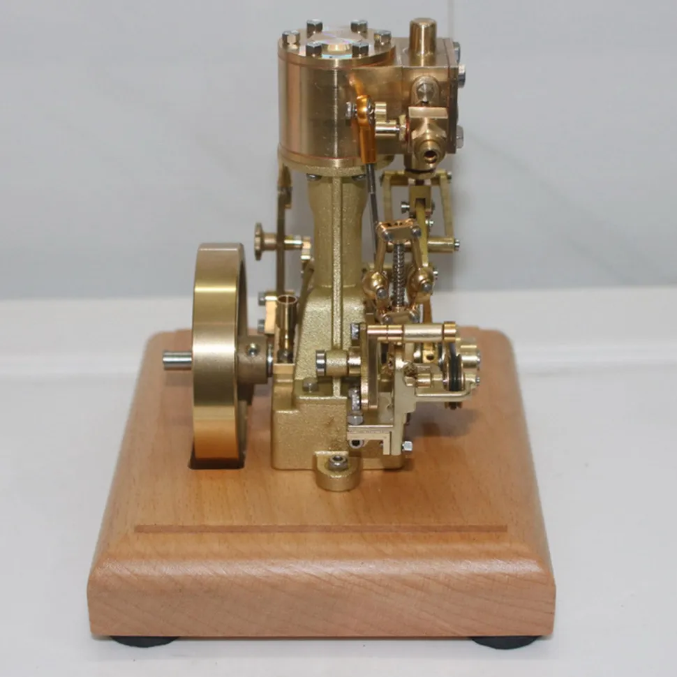M31 1.85CC Mini Retro Vertical Single-cylinder Reciprocating Double-acting Steam Engine Model Toys with Speed Reducer