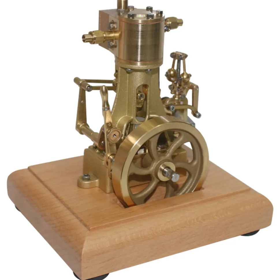 M31 1.85CC Mini Retro Vertical Single-cylinder Reciprocating Double-acting Steam Engine Model Toys with Speed Reducer