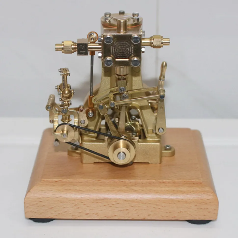 M31 1.85CC Mini Retro Vertical Single-cylinder Reciprocating Double-acting Steam Engine Model Toys with Speed Reducer