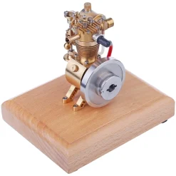 M19 1.6cc Mini SAM Hit and Miss 4 Stroke Vertical Gas Engine Internal Combustion Engine Model with Flying Ball Speed Limiter