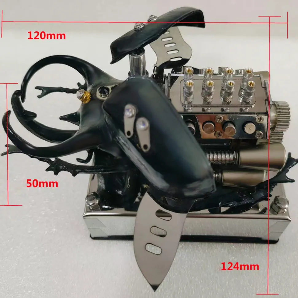 Mechanical Beetle Dynamic Mini V8 Simulation Insect Engine