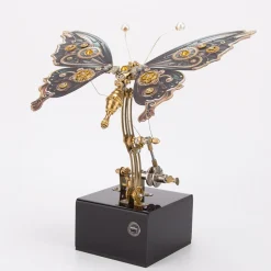 Mechanical 3D DIY Dynamic Butterfly Metal Model Building Kits with Music Box