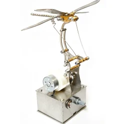 Mechanical 3D DIY Dynamic Dragonfly Metal Model Building Kit – Bionic Kinetic Art Sculpture(Finished Version)